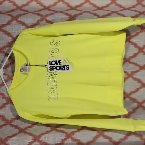 Love & Sports Tops - Neon Yellow Love & Sports Crew neck